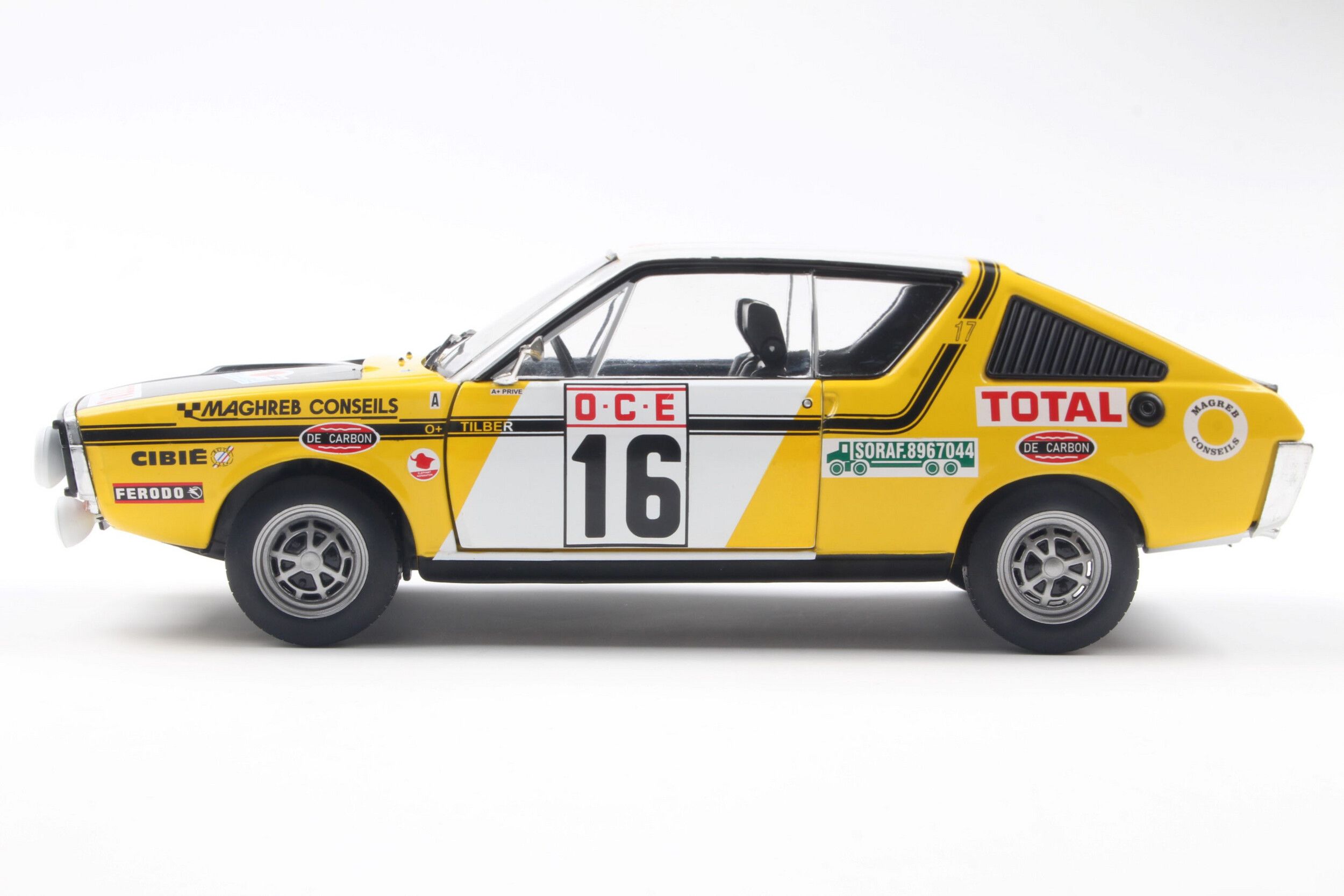1:18 Solido - Renault 17 Ph.1 – RALLYE DU MAROC – 1976 – #23 PRIVE/ TILBERT