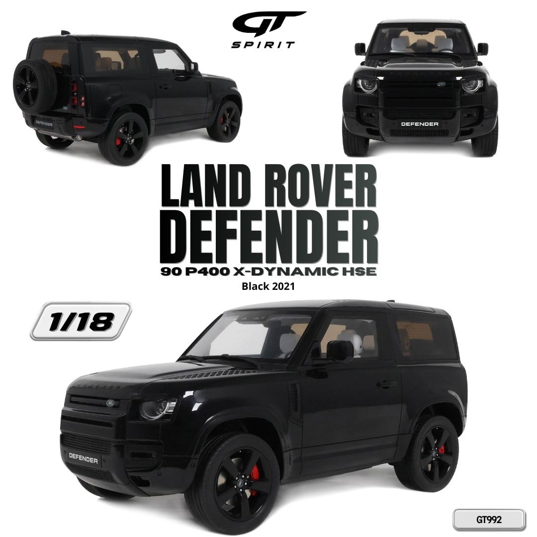 1:18 GT Spirit - 2021 Land Rover Defender 90 P400 X-Dynamic HSE Black