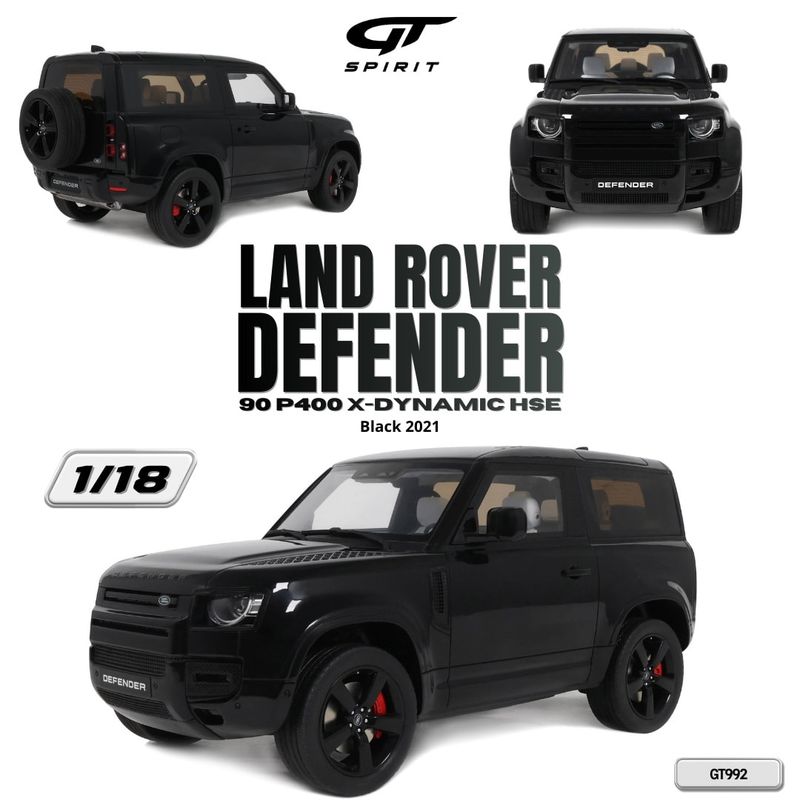 1:18 GT Spirit - 2021 Land Rover Defender 90 P400 X-Dynamic HSE Black