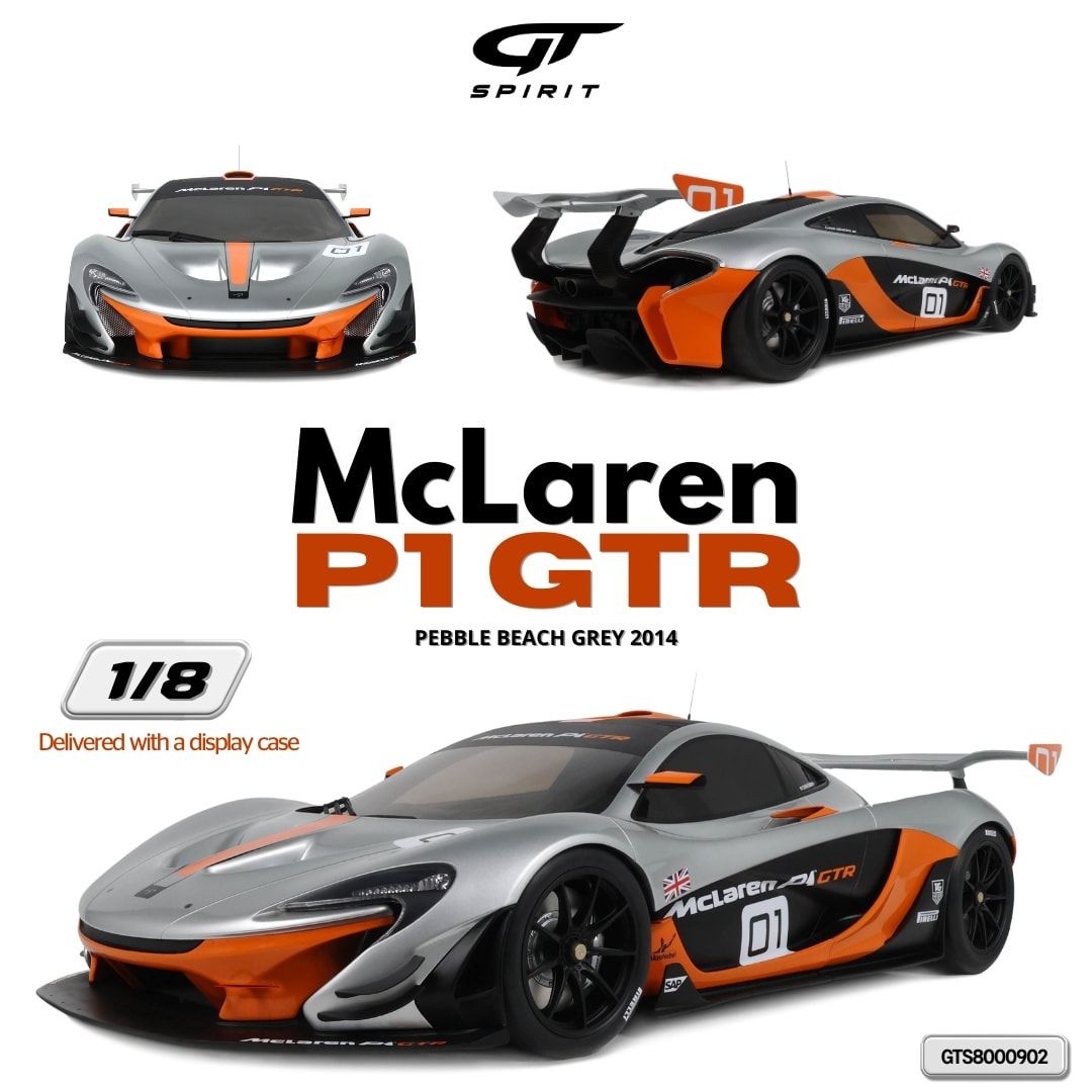 1:8 GT Spirit - 2014 McLaren P1 GTR Pebble Beach Grey