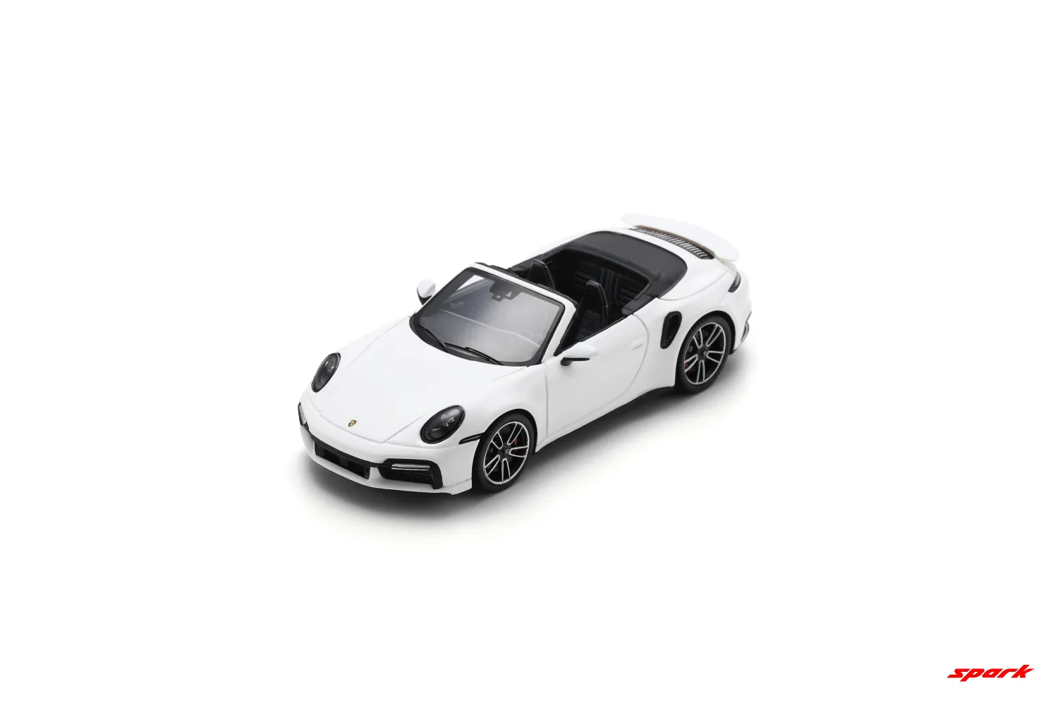 1:43 Spark - Porsche 911 Turbo S (992) Cabriolet - White + Black Interior