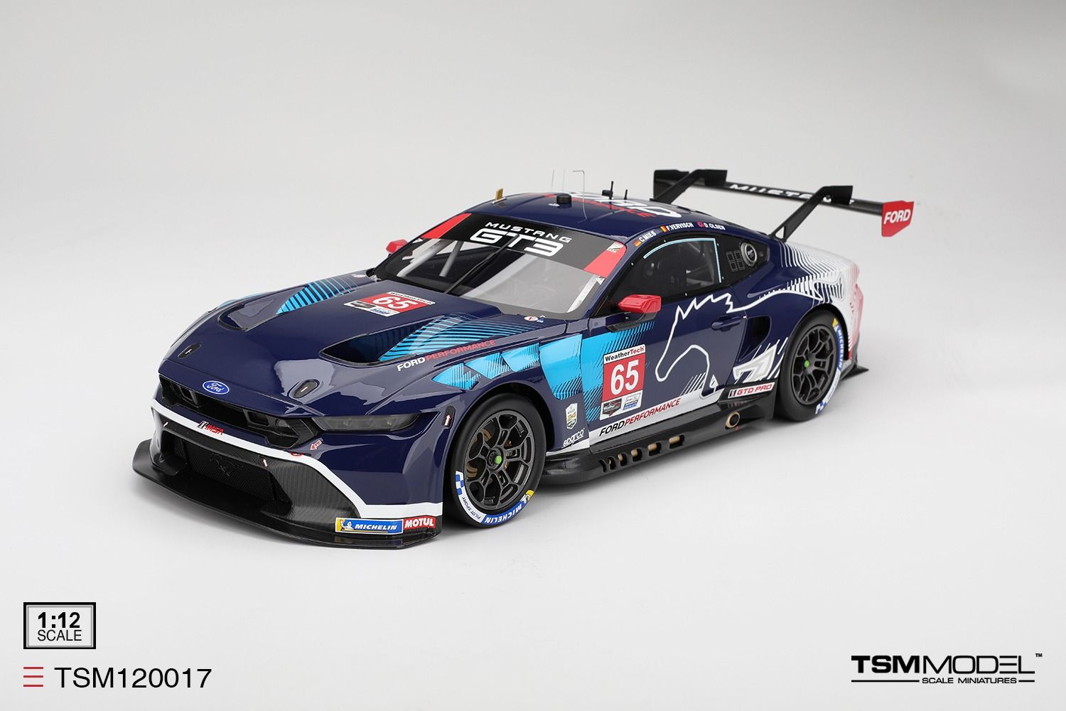 1:12 TSM - Ford Mustang GT3 5.4L V8 Team Multimatic Motorsport #65 Winer GTD Pro Class Imsa 24h Daytona 2025 C. Mies - D. Olsen - F. Vervisch