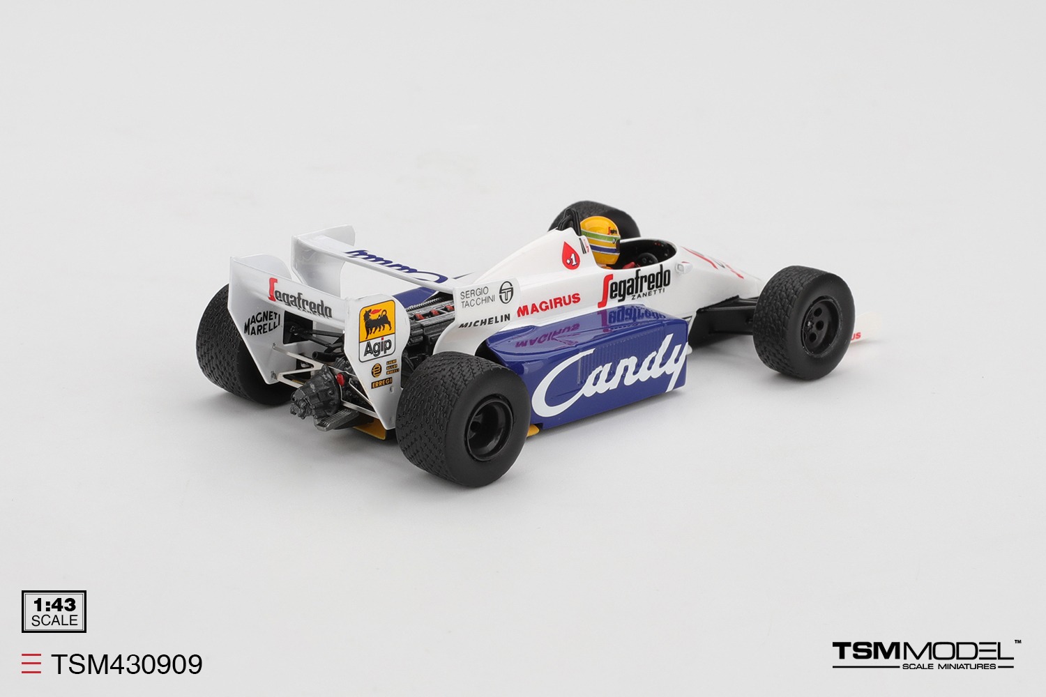 1:43 TSM - Toleman F1 TG184 Hart Turbo #19 2nd Monaco GP 1984 A. Senna