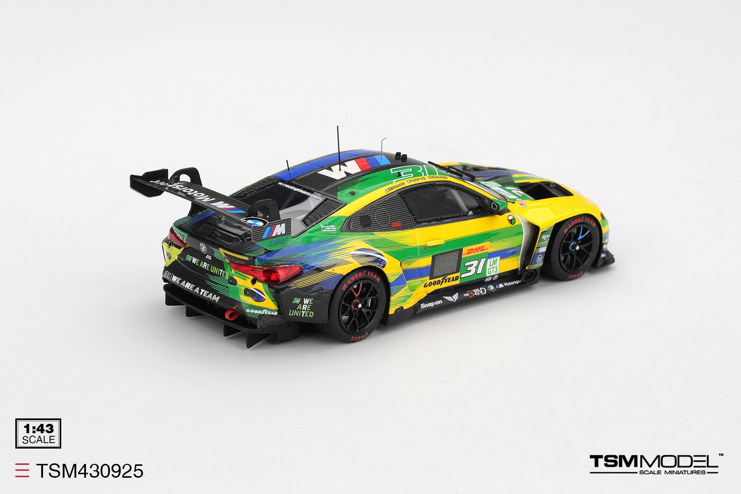 1:43 TSM - BMW M4 GT3 Evo 3.0L Turbo Team WRT #31 6th Sao Paulo 2025 P. Ebrahim - A. Farfus - Y. Shahin