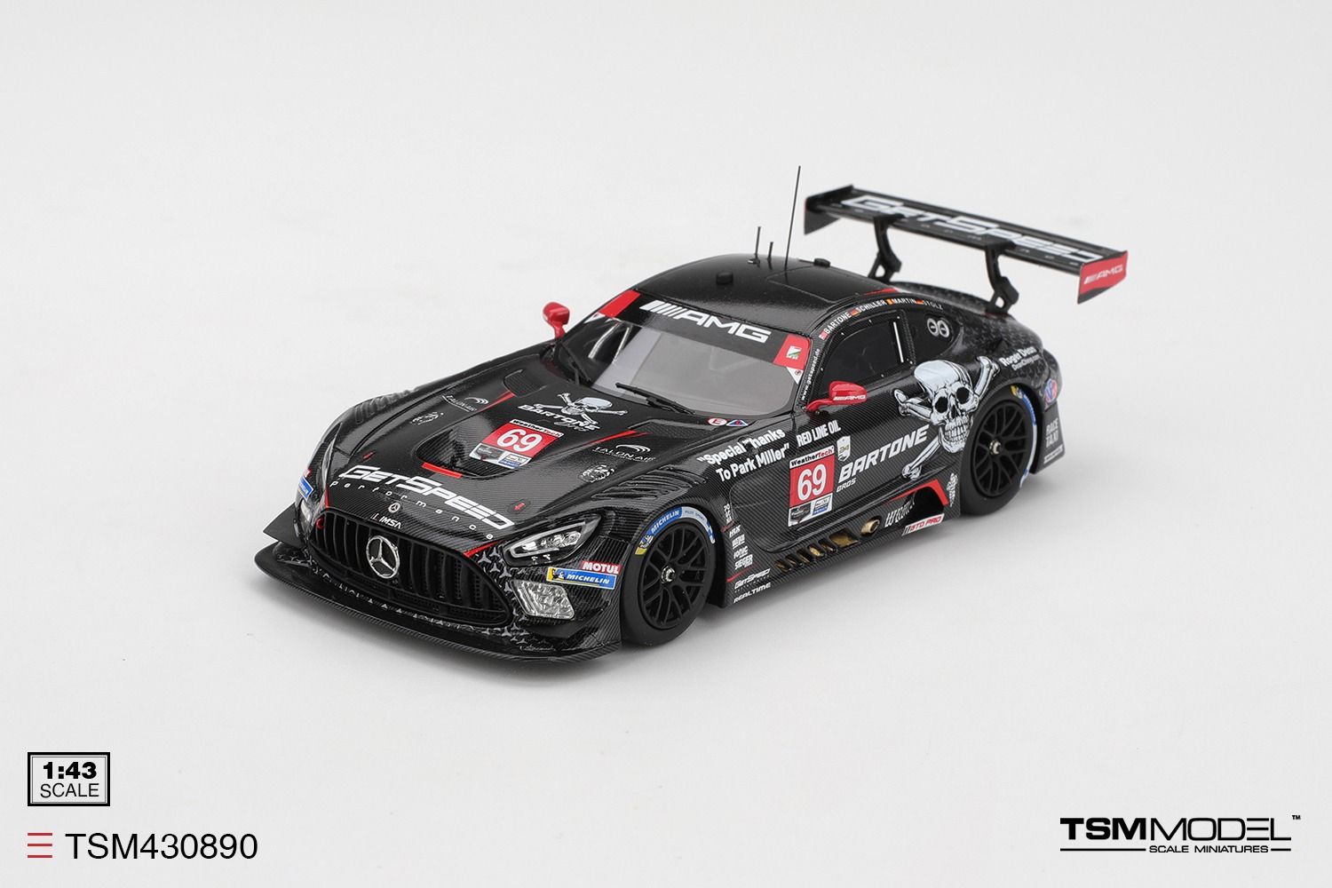 1:43 TSM - Mercedes AMG GT3 6.2L V8 Team Getspeed #69 Imsa 24h Daytona 2025 A. Bartone - M. Martin - F. Schiller - L. Stolz