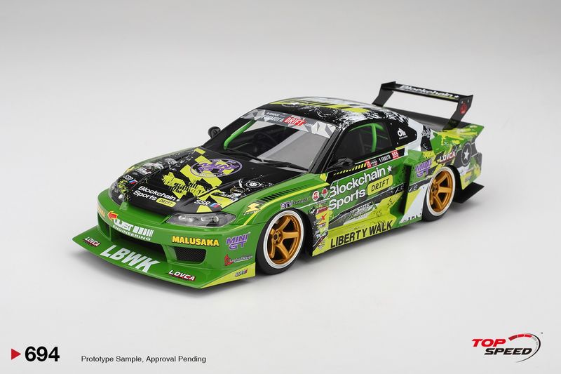 1:18 TSM - 2024 Nissan Silvia S15LB-Super Silhouette #555 V2 Formula Drift Japan