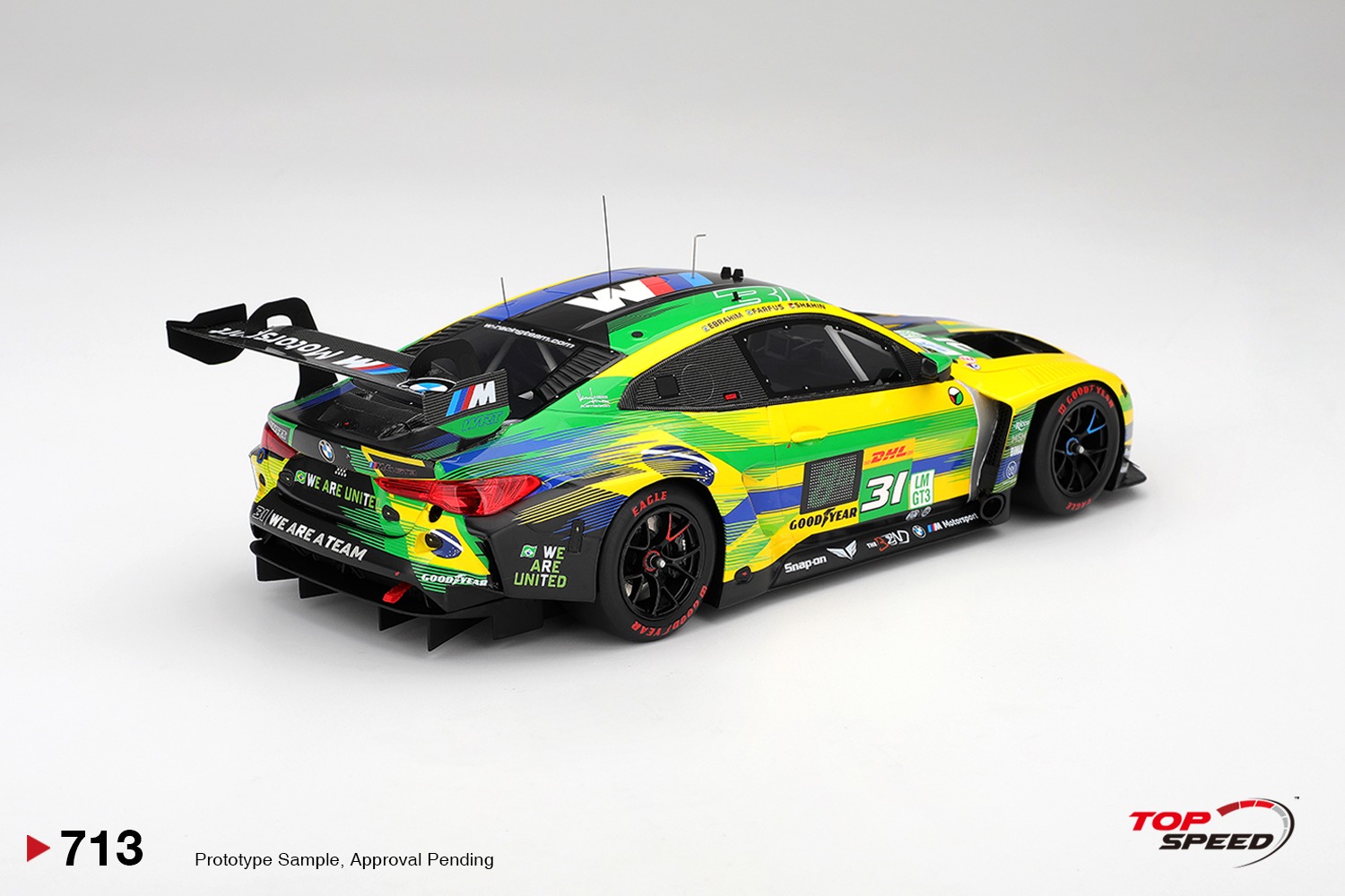 1:18 TSM - BMW M4 GT3 Evo 3.0L Turbo Team WRT #31 6th Sao Paulo 2025 P. Ebrahim - A. Farfus - Y. Shahin