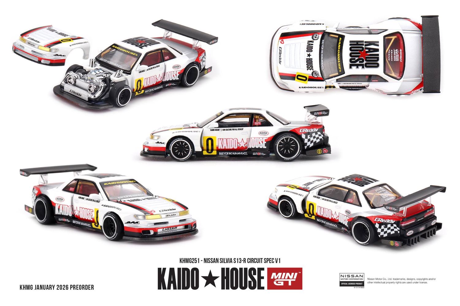 1:64 Mini GT - Nissan Silvia S13-R Circuit Spec V1