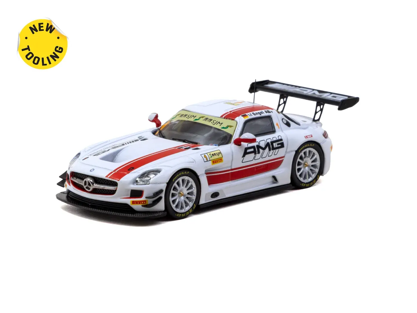 1:64 Tarmac - Mercedes-Benz SLS AMG GT3 Maro Engel Macau GT Cup - FIA GT World Cup Winner *Tarmac Cards* 1:64 Tarmac - Mercedes-Benz SLS AMG GT3 Maro Engel Macau GT Cup - FIA GT World Cup Winner *Tarmac Cards*