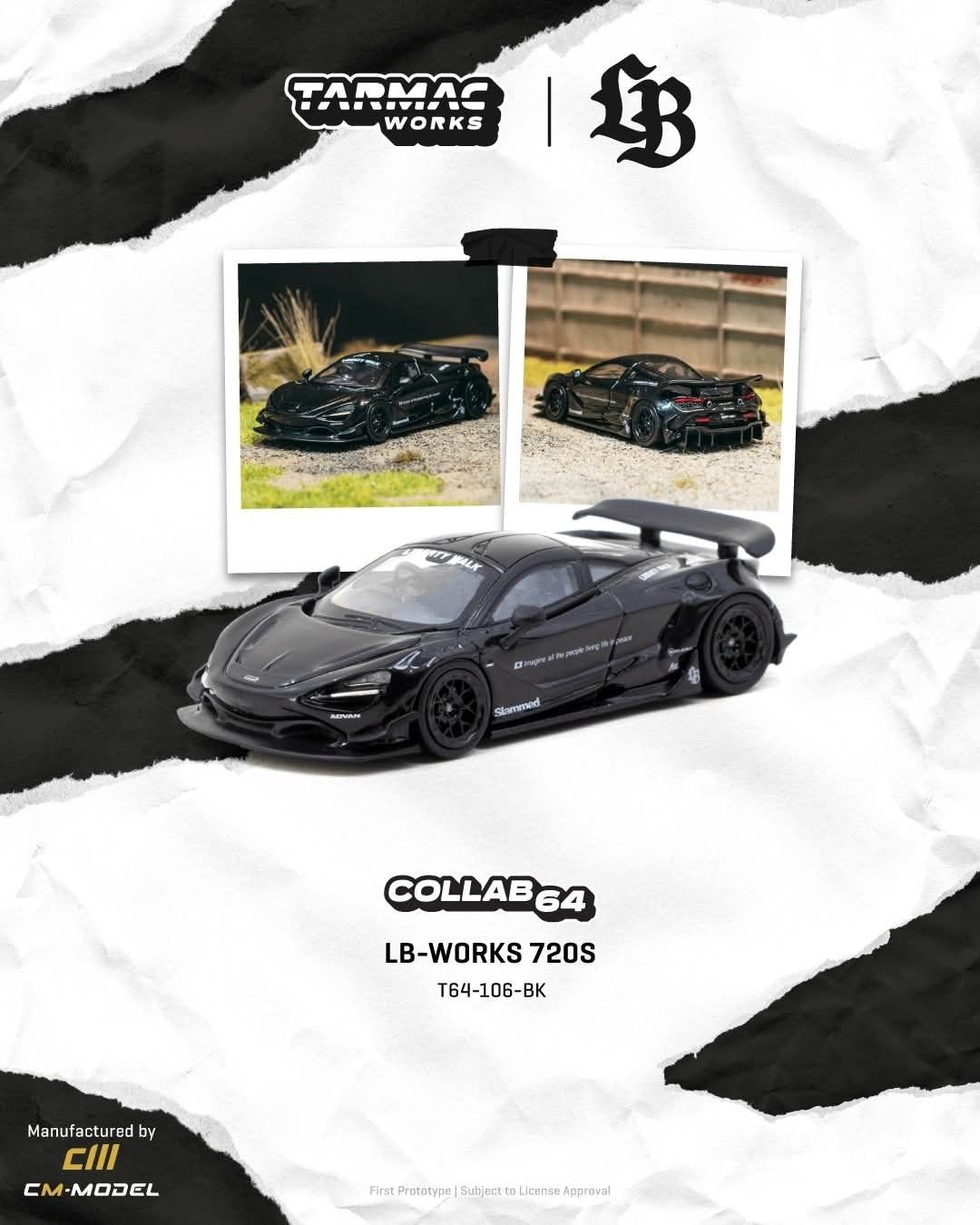 1:64 Tarmac - McLaren LB-Works 720S Black