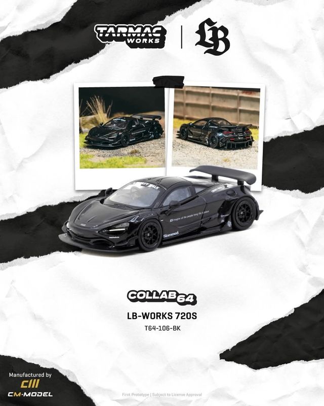 1:64 Tarmac - McLaren LB-Works 720S Black