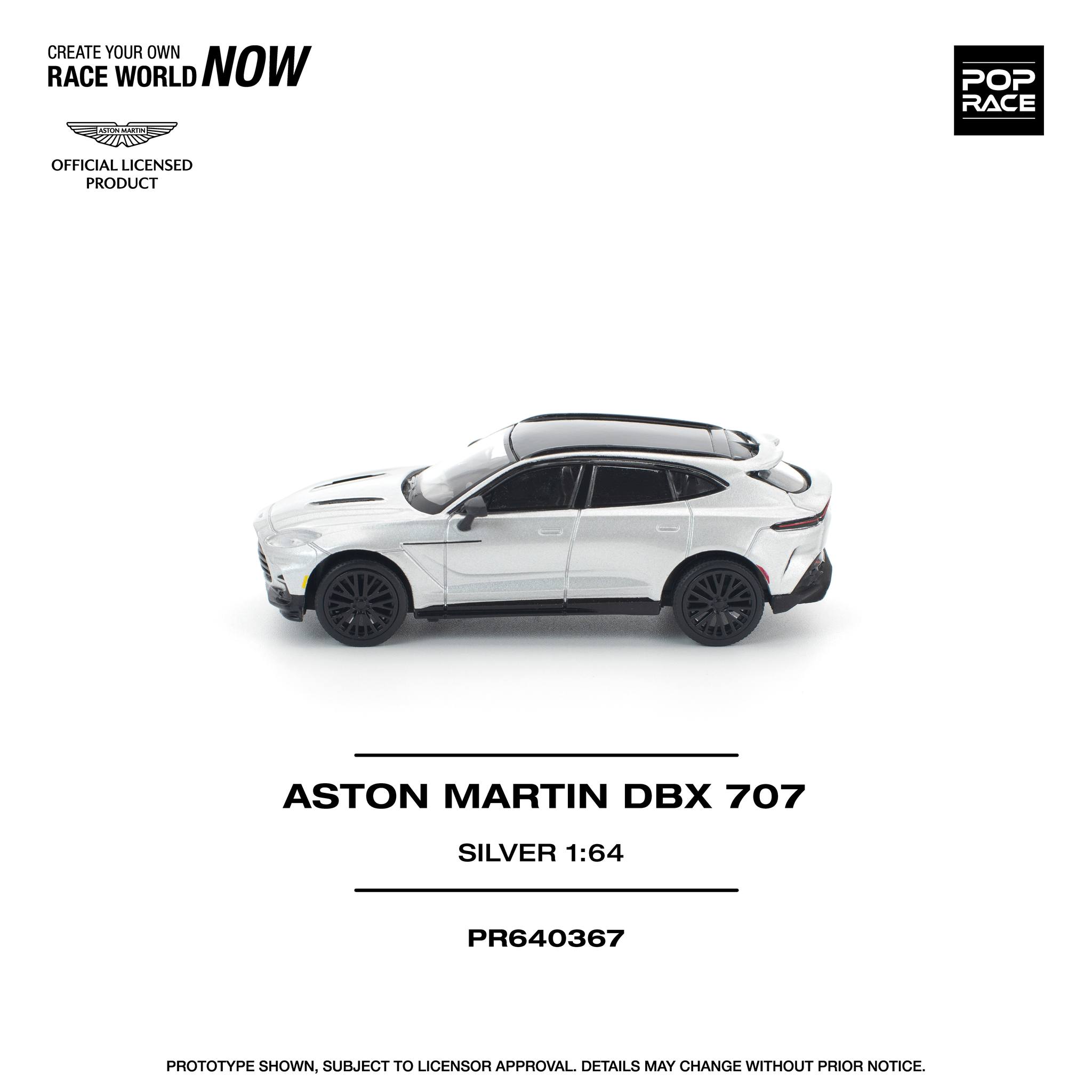1:64 Pop Race Limited - Aston Martin DBX 707 Silver