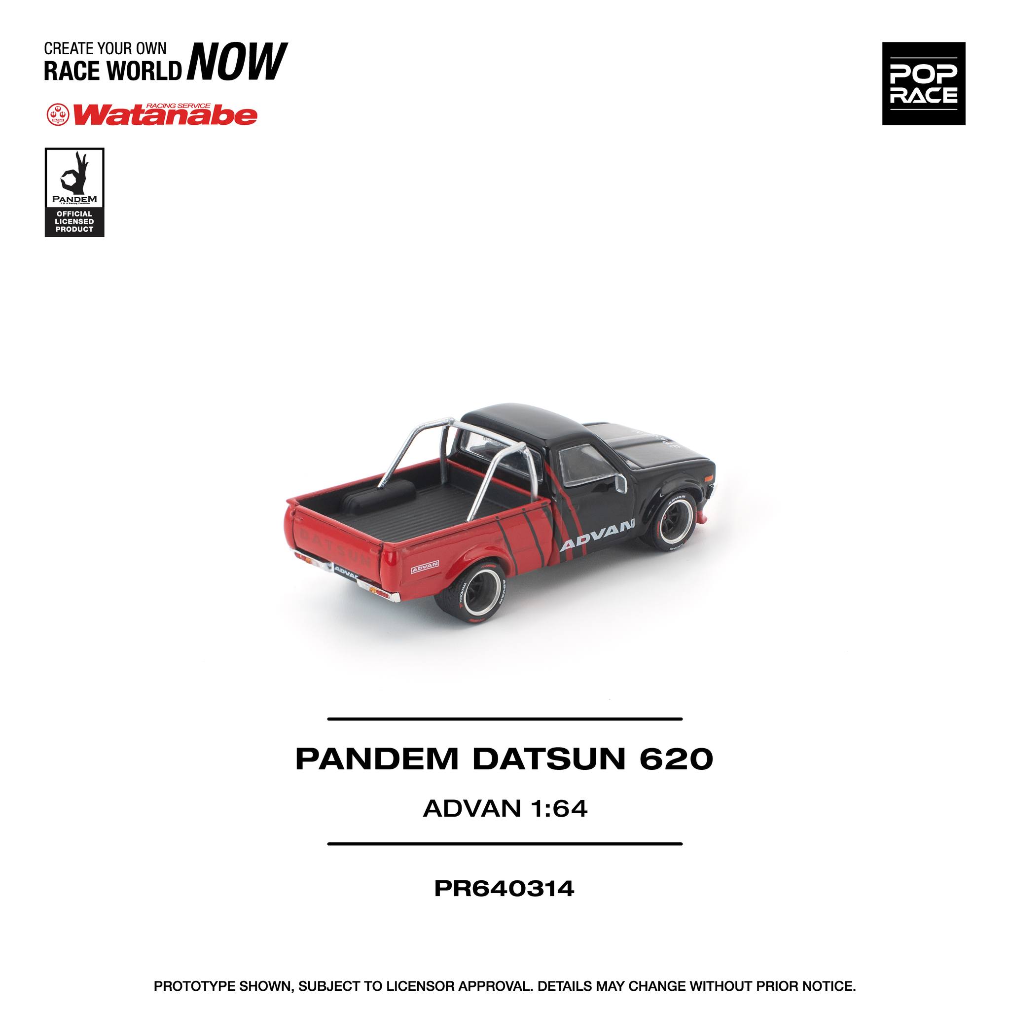 1:64 Pop Race Limited - Datsun Pandem 620 Advan