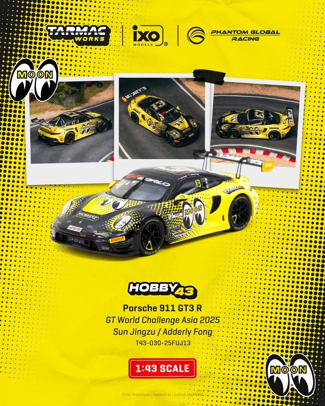 1:43 Tarmac - Porsche 911 GT3 R Sun Jingzu/Adderly Fong GT World Challenge Asia 2025