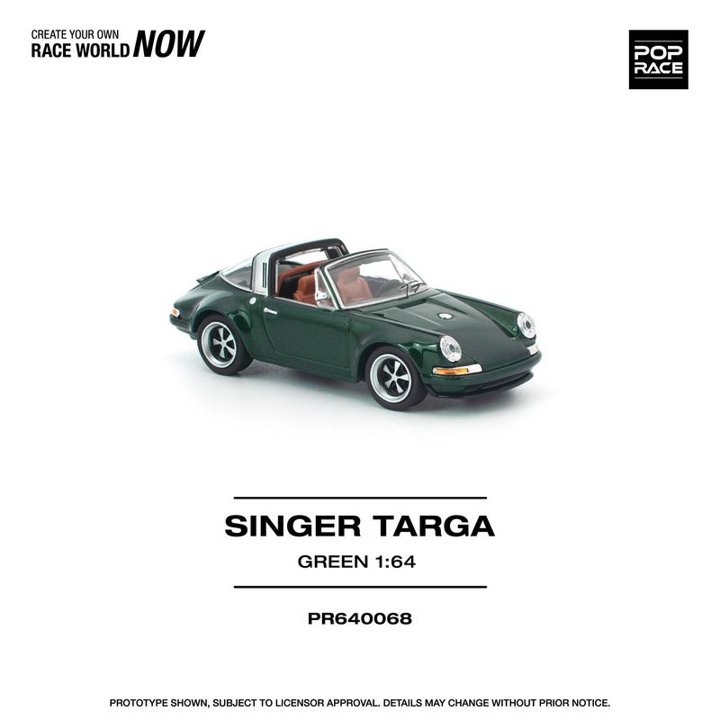 1:64 Pop Race Limited - Porsche Singer Targa Green