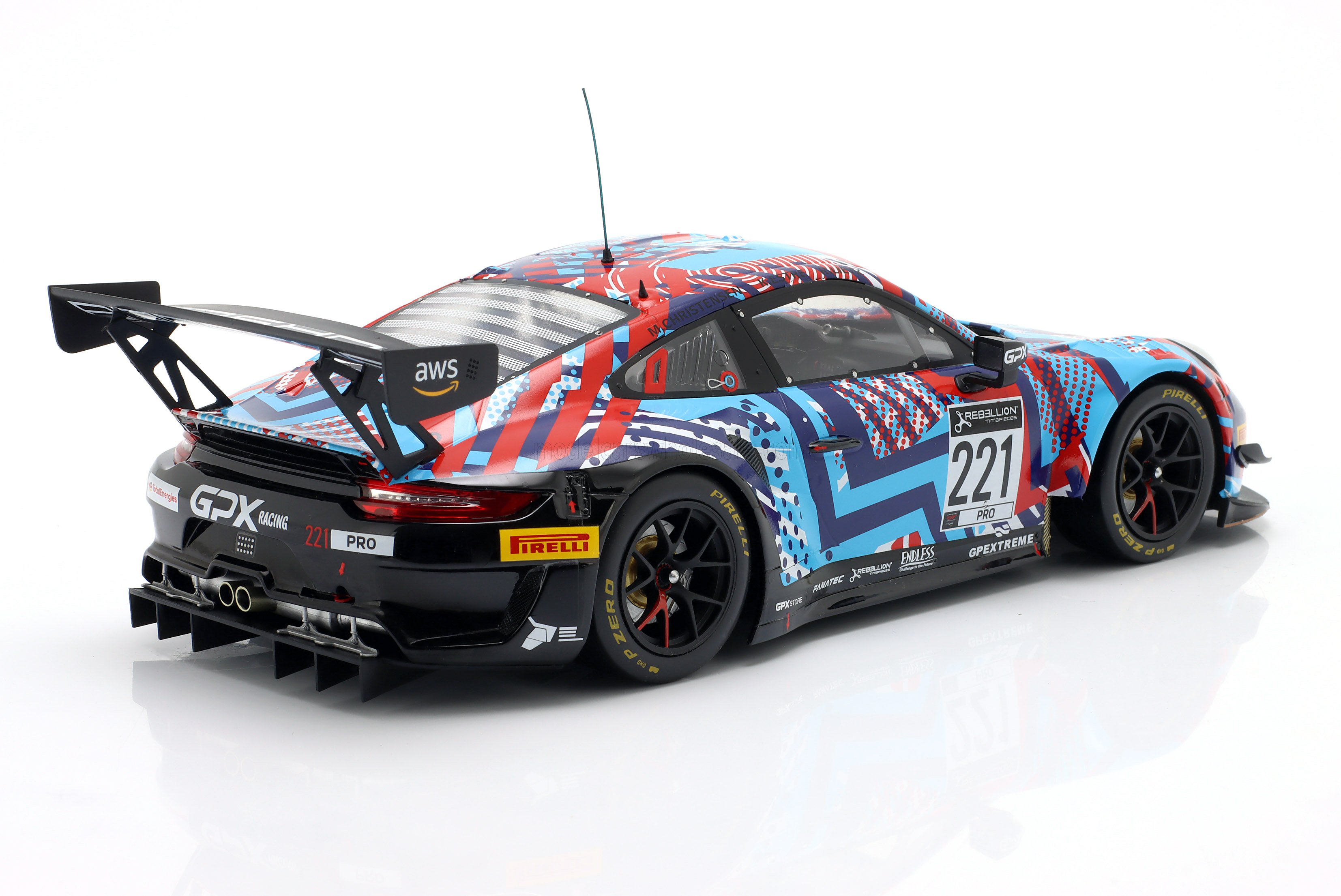 1:18 Ixo - Porsche 911 991.2 GT3 R Team GPX Martini Racing #221 Test days 24h Spa 2022 R. Lietz