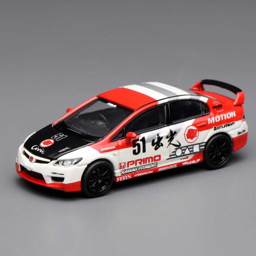 1:64 Motorhelix - 2007 Honda Civic Type-R (FD2) #51 Recing Idemitsu Edition