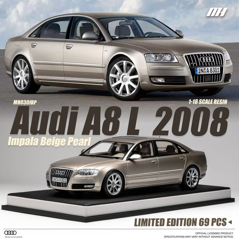 1:18 Motorhelix - 2008 Audi A8L W12 Quattro Beige Pearl