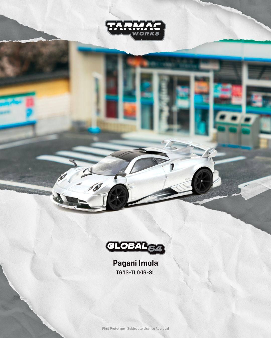1:64 Tarmac - Pagani Imola Silver
