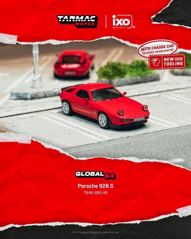 1:64 Tarmac - Porsche 928 S Red