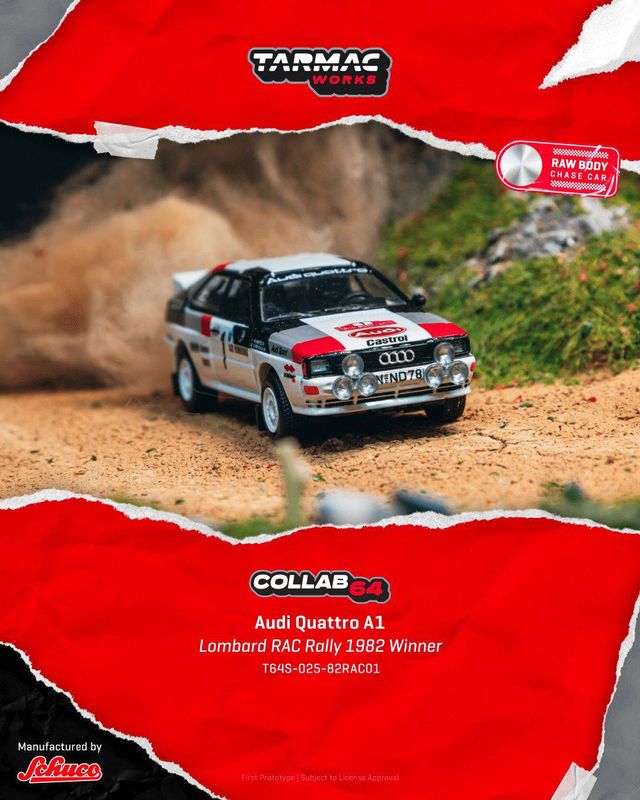 1:64 Tarmac - Audi Quattro A1 Lombard RAC Rally #1 Winner 1982 H. Mikkola