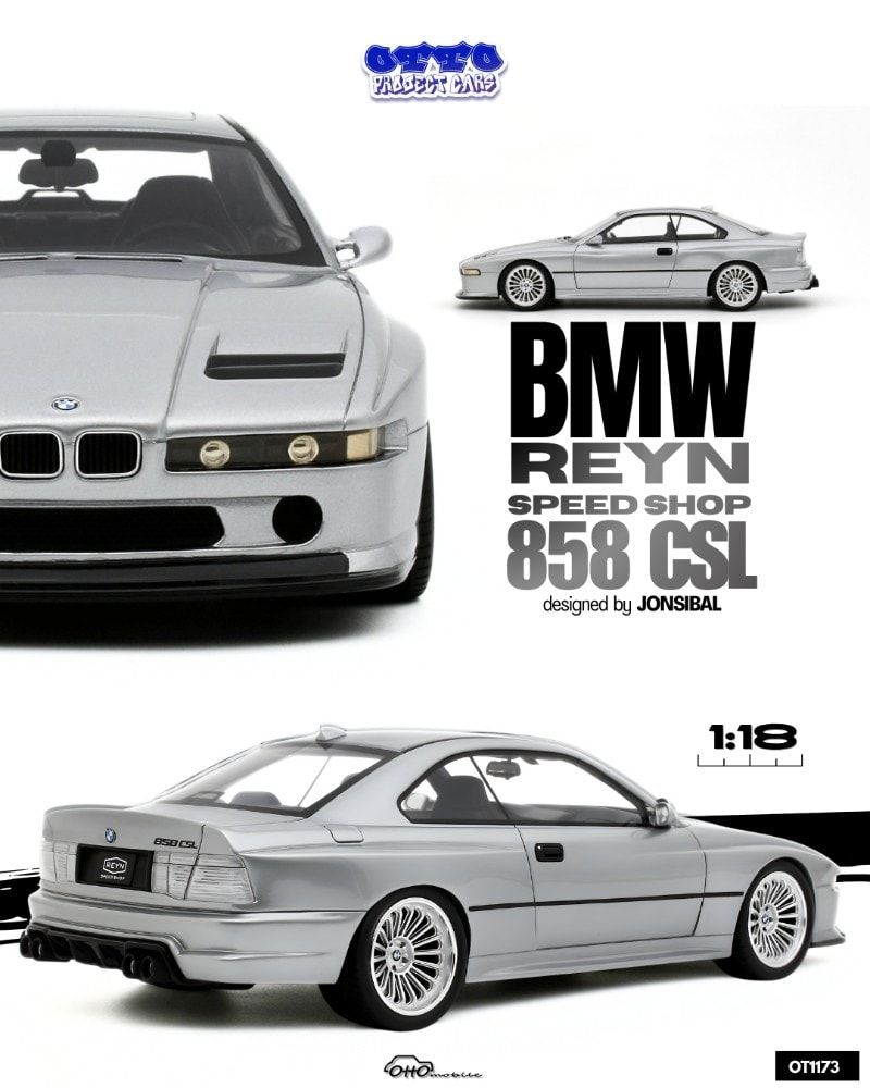 1:18 Otto Mobile - 2024 BMW 858 V10 CSL Chrome Shadow *By Josibal*