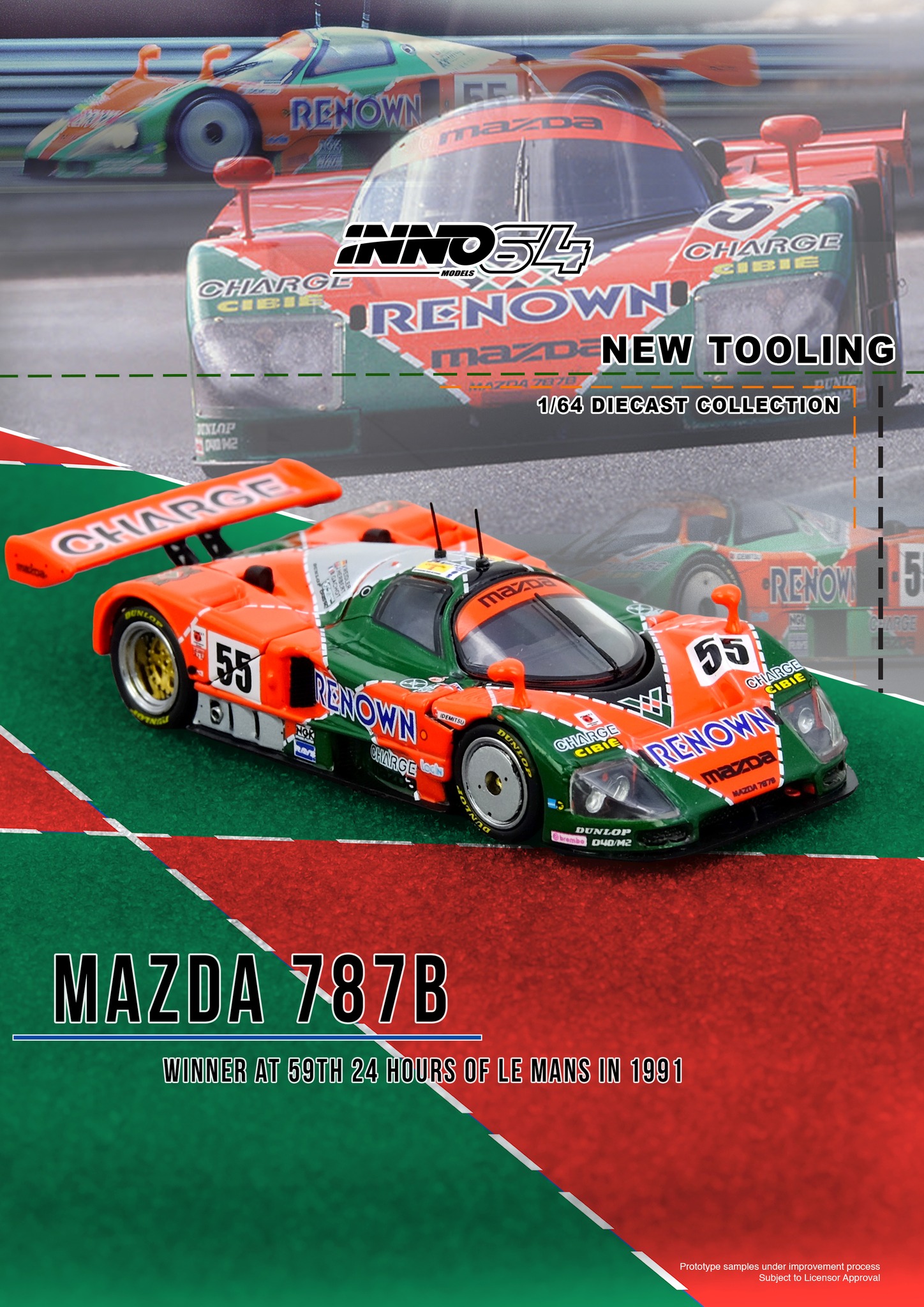 1:64 Inno64 - Mazda 787B 24 Hours Le Mans 1991