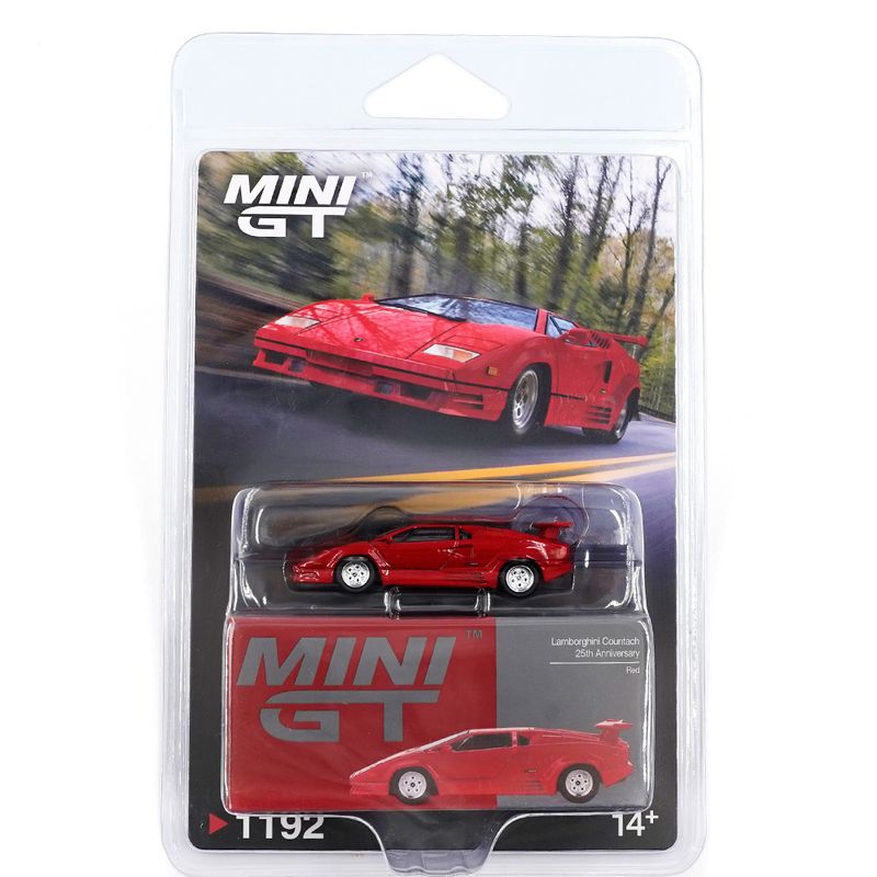 1:64 Mini GT - 1988 Lamborghini Countach 25th Anniversary, red *Blister packaging*