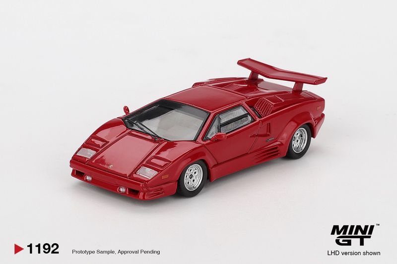 1:64 Mini GT - 1988 Lamborghini Countach 25th Anniversary, red 1:64 Mini GT - 1988 Lamborghini Countach 25th Anniversary, red