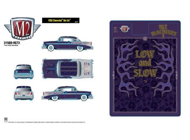 1:64 M2 Machines - 1956 Chevrolet Bel Air, purple
