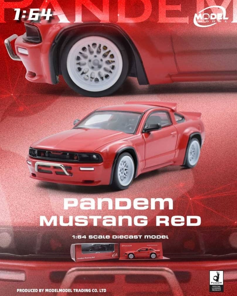 1:64 ModelModel - Pandem Mustang, red