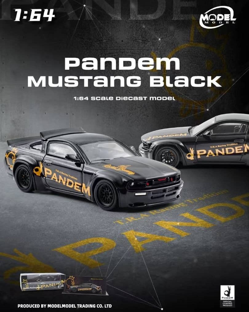 1:64 ModelModel - Pandem Mustang, black