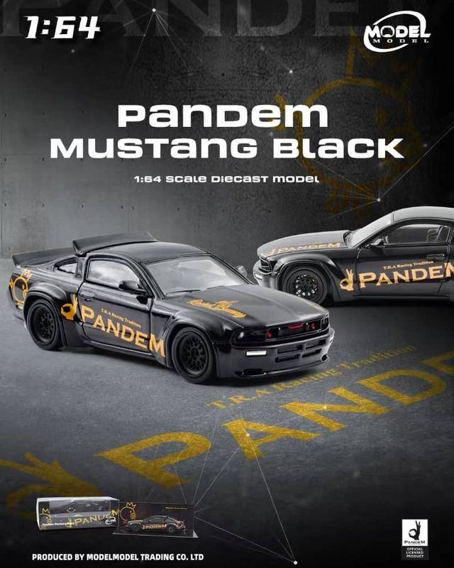 1:64 ModelModel - Pandem Mustang, black 1:64 ModelModel - Pandem Mustang, black