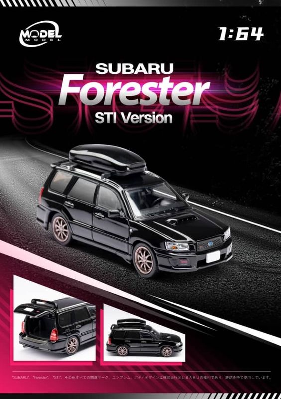 1:64 ModelModel - Subaru Forester SG9 Sti, black 1:64 ModelModel - Subaru Forester SG9 Sti, black