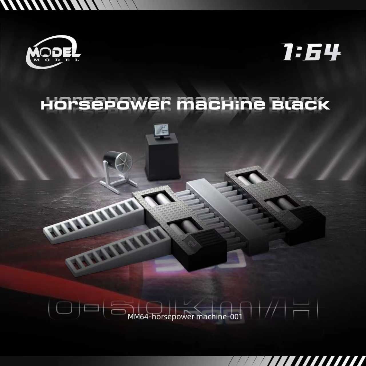 1:64 ModelModel - Horsepower machine, Black