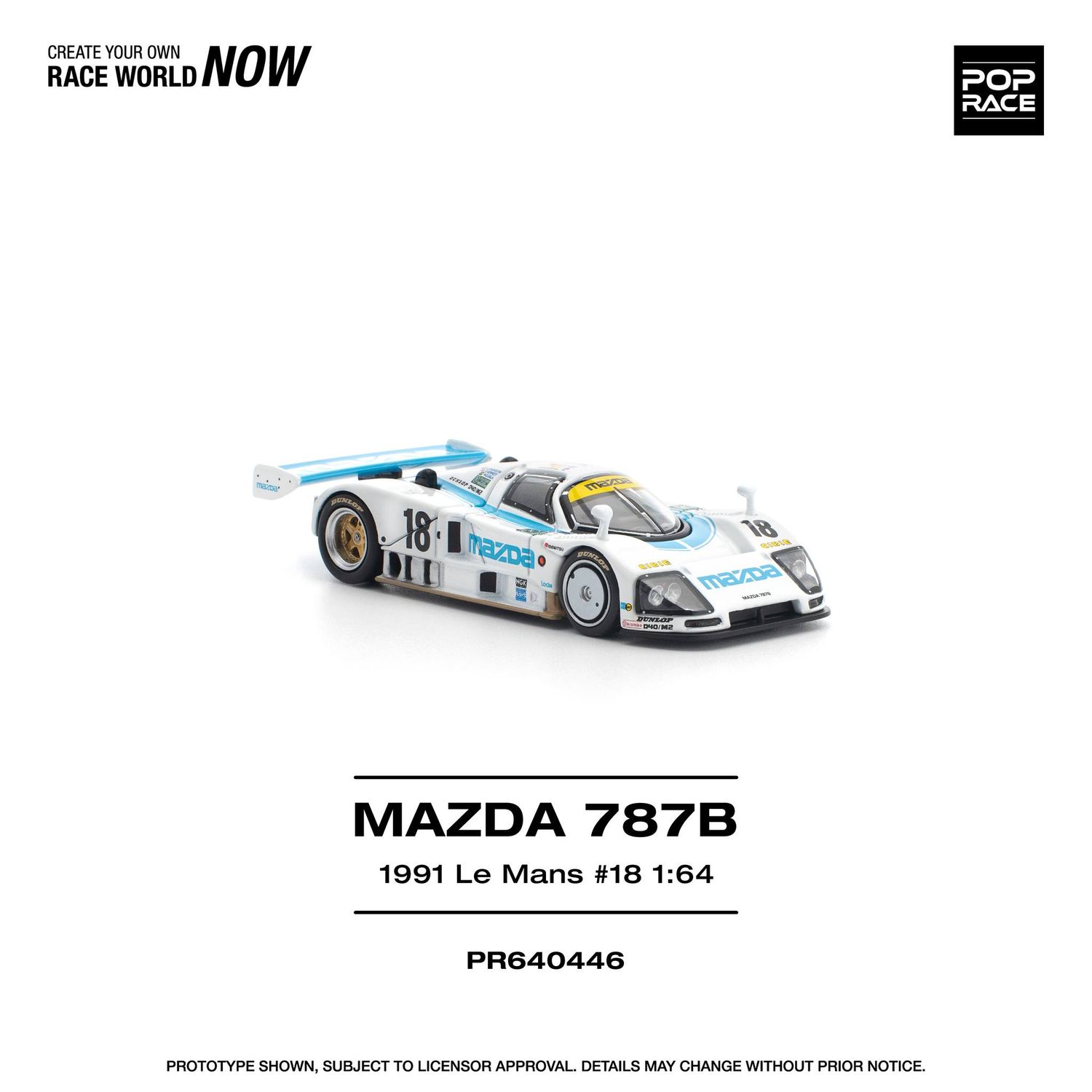1:64 Pop Race Limited - 1991 Mazda 787B #18 LE Mans 24h