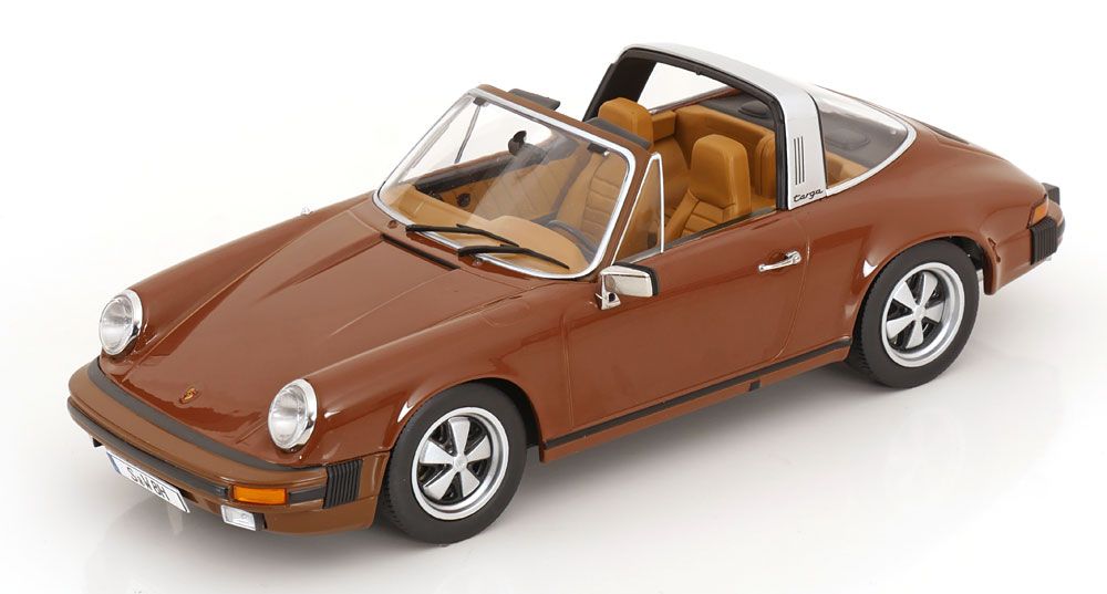 1:18 KK Scale - Porsche 911 SC Targa, Tatort Stuttgart 1975 braun
