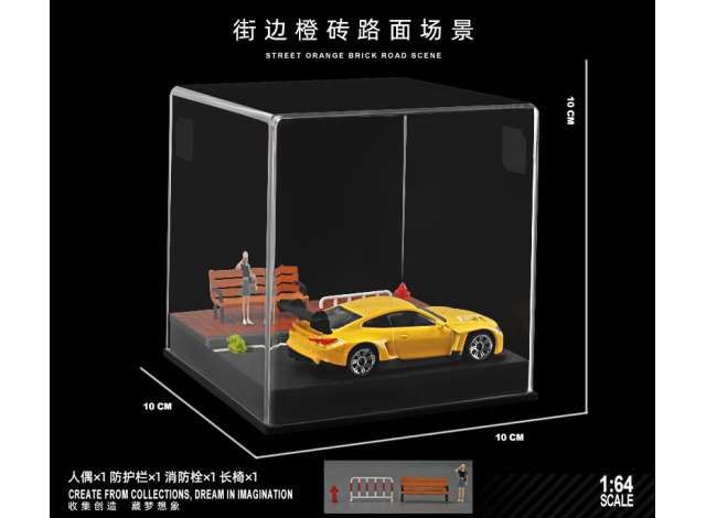 1:64 Black Box Diorama (MoreArt) - Street 15 with figure and accessory *Cars not included!* 1:64 Black Box Diorama (MoreArt) - Street 15 with figure and accessory *Cars not included!*