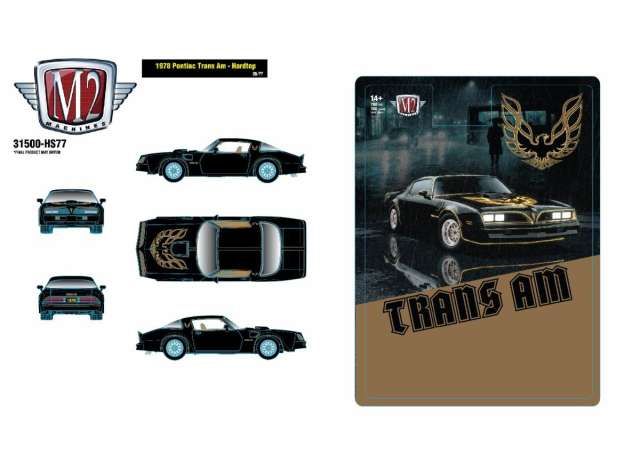 1:64 M2 Machines - 1978 Pontiac Trans Am Hardtop, black