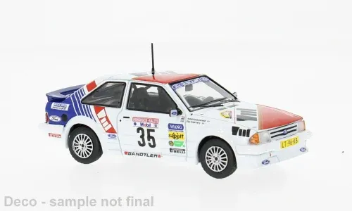 1:43 Ixo - Ford Escort MK III RS Turbo, Hunsrück Rallye, 1985, #35, S. Andervang / A. Schoonenwolf