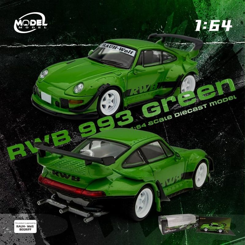 1:64 ModelModel - Porsche RWB 993, green