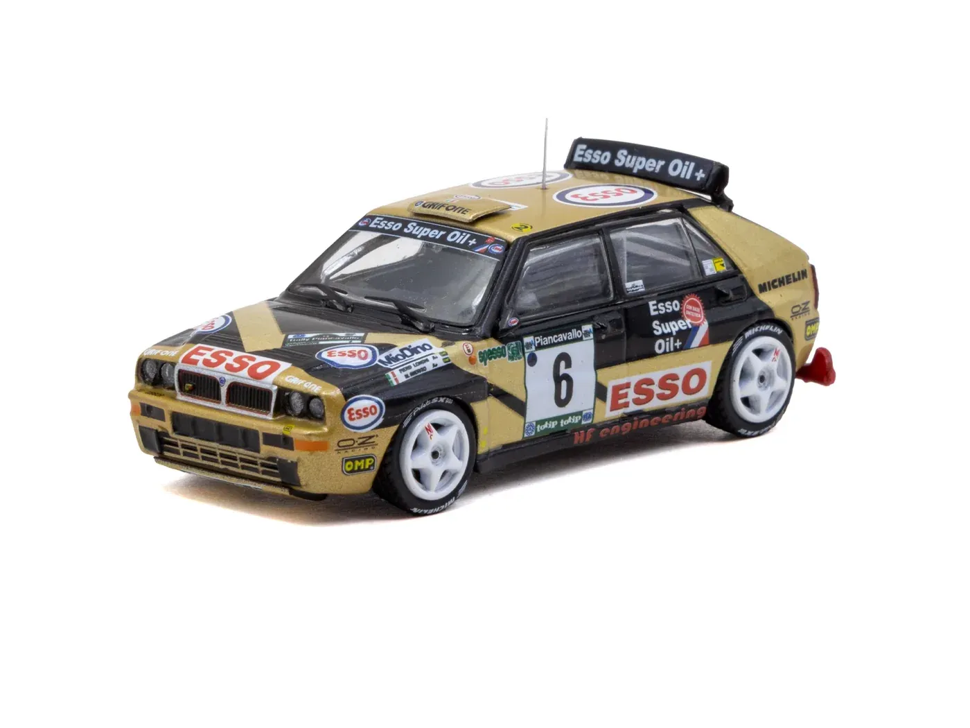 1:64 Tarmac - 1993 Lancia Delta HF Integrale #6 Piero Longhi ECR Piancavallo Rally Winner 1:64 Tarmac - 1993 Lancia Delta HF Integrale #6 Piero Longhi ECR Piancavallo Rally Winner