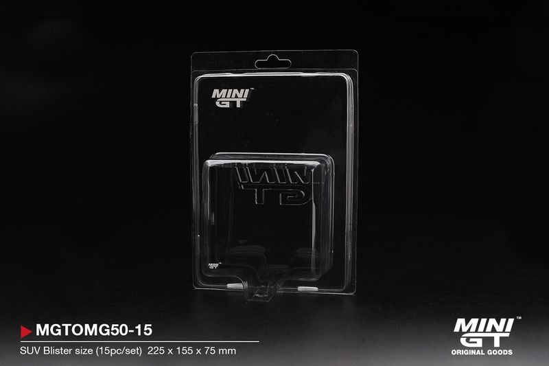 1:64 Mini GT Zubehör - Blister Protector Type A: SUV Blister Size (15pc/set) *22,5cmx15,5cmx7,5cm*