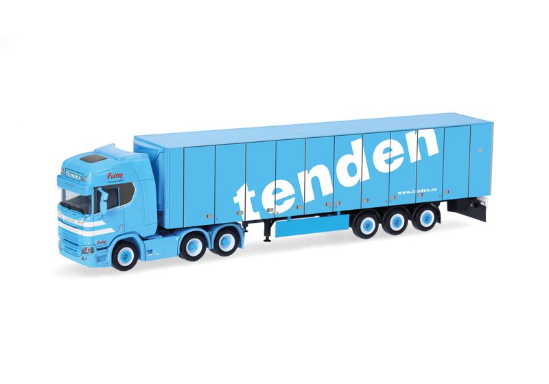 1:87 Herpa - Scania CR 20 Hochdach 6x4 Kühlkoffer-Sattelzug "Tenden"