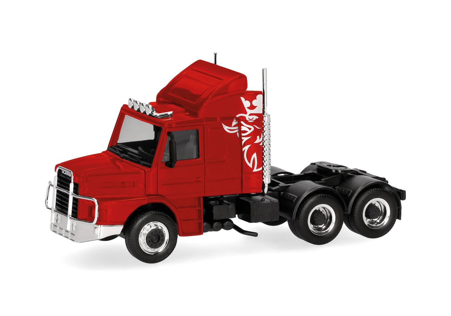1:87 Herpa - Scania Hauber 142 Zugmaschine 3achs (6x4), rot
