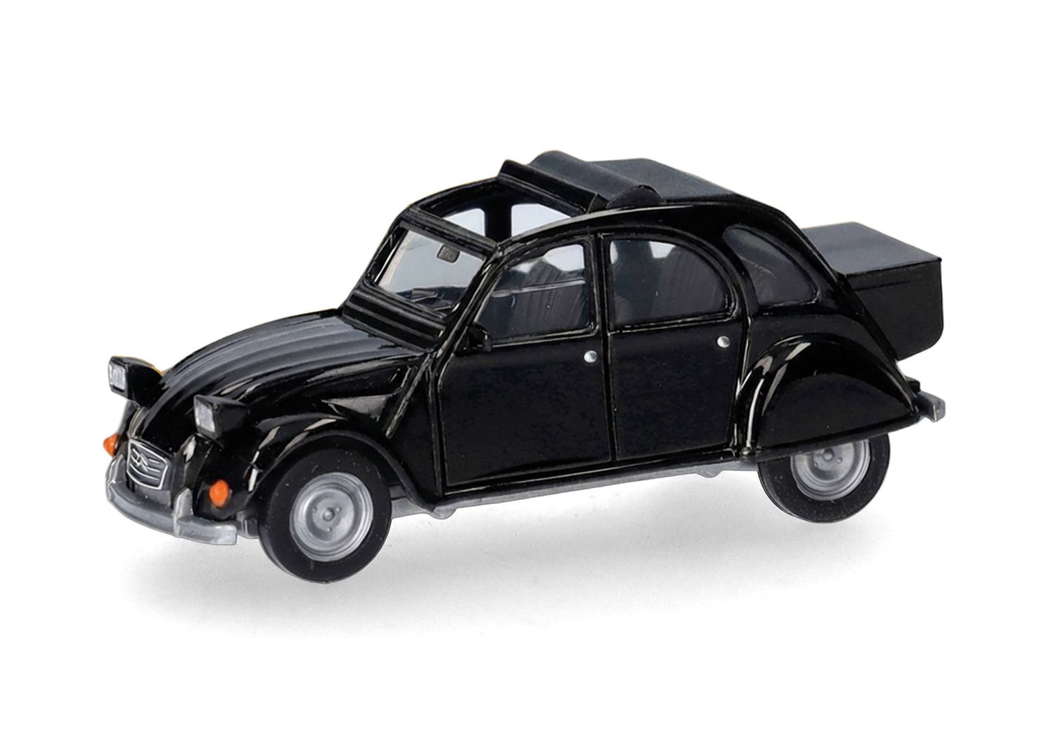 1:87 Herpa - Citroën 2 CV mit Queue, schwarz