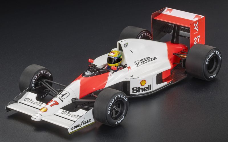 1:43 GP Replicas - McLaren F1 MP4/5B #27 World Champion Winner Italy Monza GP 1990 A. Senna *With Driver Figure*