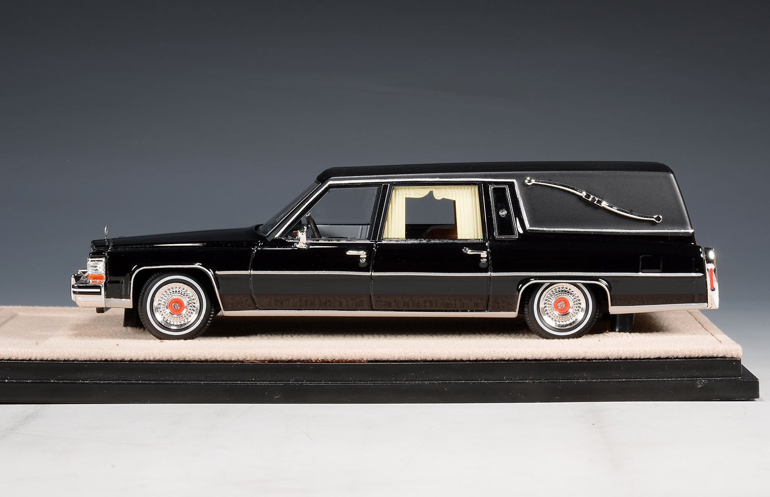 1:43 Stamp Models - 1980 Cadillac Superior Hearse Black