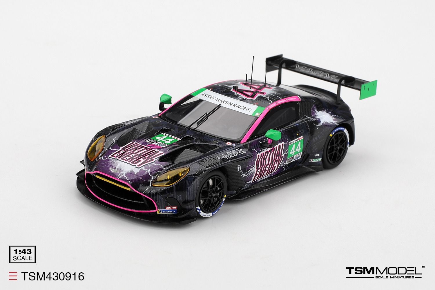 1:43 TSM - Aston Martin Vantage AMR GT3 Evo 4.0 Turbo V8 Team Magnus Racing #44 6h Imsa Watkins Glen 2025 J. Potter