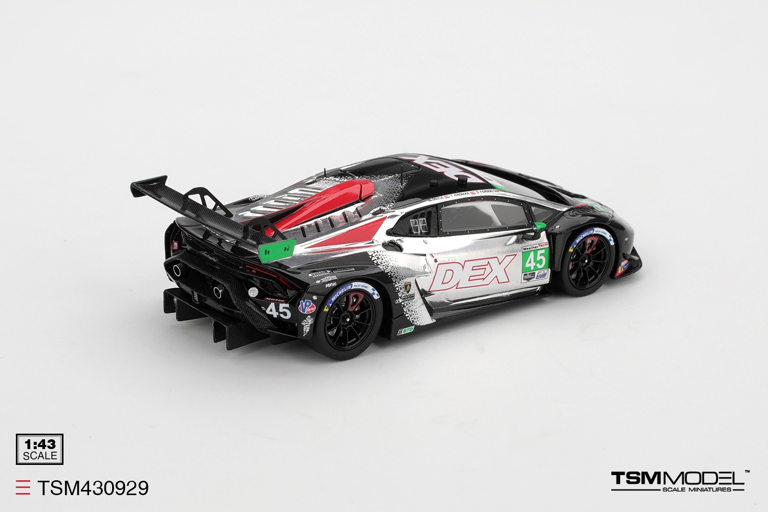 1:43 TSM - Lamborghini Huracan GT3 Evo2 5.2L V10 Team Wayne Taylor Racing #45 Winner Class Imsa Chevrolet Grand Prix 2025 D. Formal